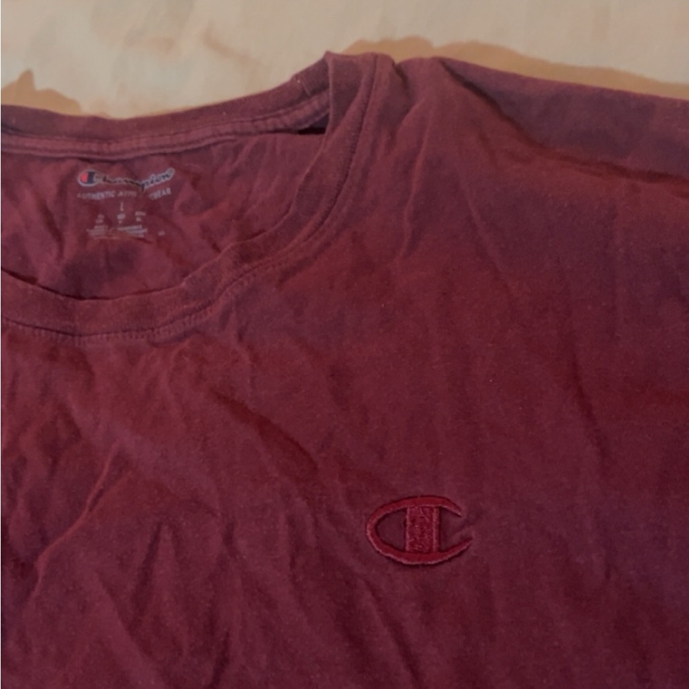 Maroon Champion T-Shirt Size (L)arge